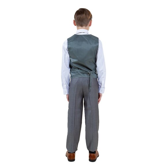 Boys Sharkskin 5pc Gray Suit Set by Tazzio - Picture 7 of 7